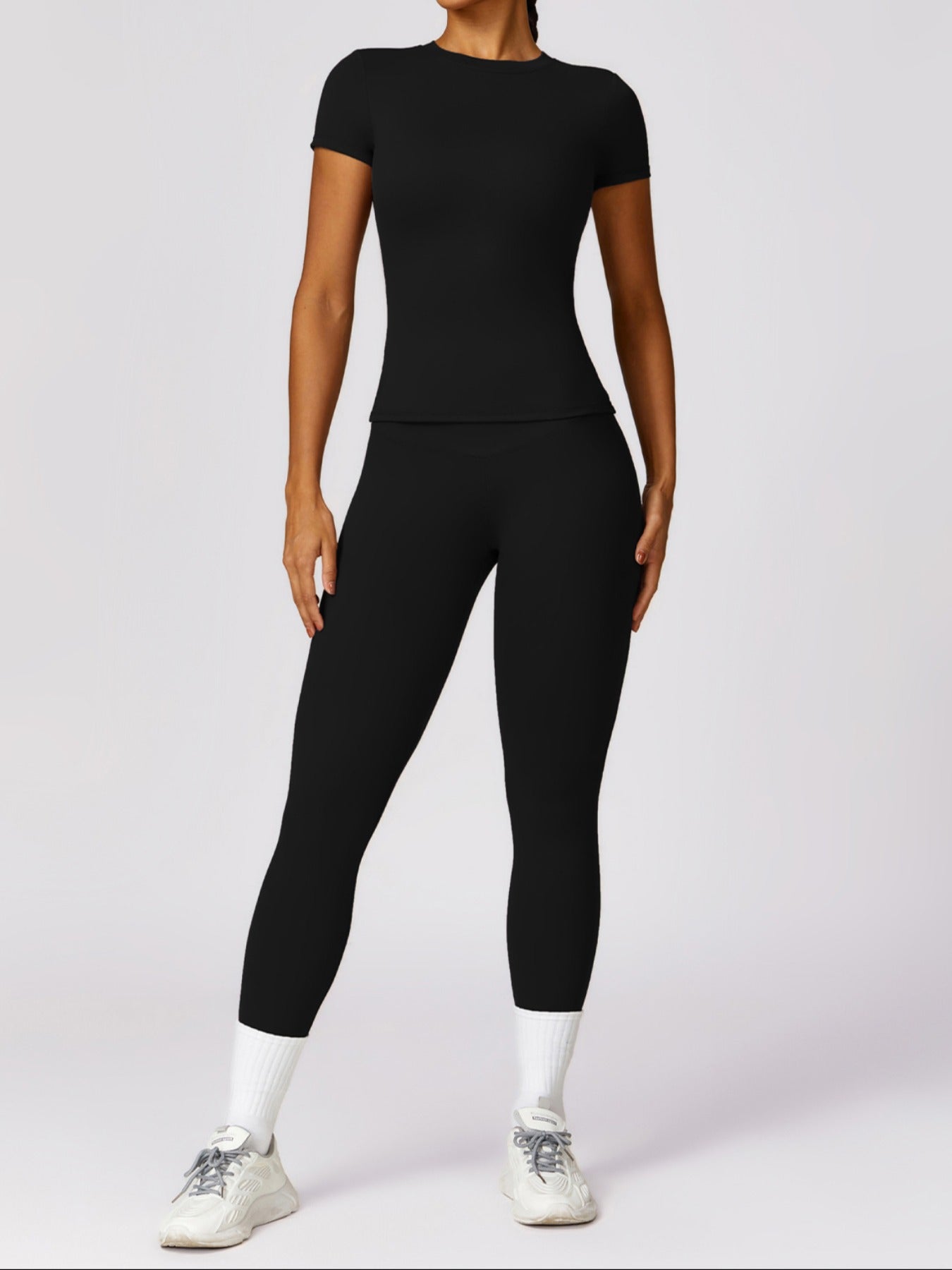 Womens Quick-Dry High-Elastic Yoga Set